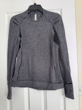 lululemon athletica charcoal herringbone pullover